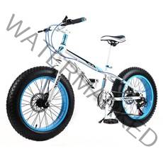 시마노 24단 팻바이크 ATX-X6 + 구성품 6종, 블루화이트, 160cm