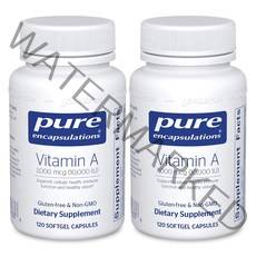 Pure Encapsulations Vitamin A 퓨어 인캡슐레이션 비타민 3000mcg 120소프트젤 2팩, 1개