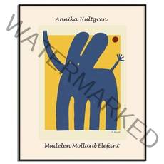 미드 센츄리 모던 포스터 캔버스 액자 7 마들렌 코끼리