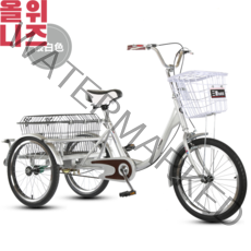 세발자전거 어른 노인자전거 경량 할아버지 할머니 어르신, 306베이직-실버, 상세참고