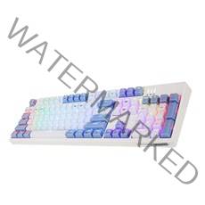 앱코 HACKER 카일광축 완전방수 크리스탈 레인보우 키보드, K8200, 화이트, LED(V1 화이트 + 블루 레인보우)