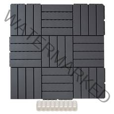 미앤미 멀티 조립식 마루 9p + 미끄럼방지 고무 45p 세트, 다크그레이, 1세트