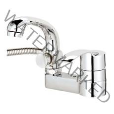 미리내 MP-304A 투홀 거위목 샤워겸용 세면기 수전, 1개