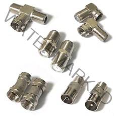 - TV 동축 안테나 RF RCA PAL 연장 연결 변환 젠더 분배기, MA0203