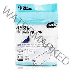 90회 사선컷팅 테이프클리너 리필 3p, 1개