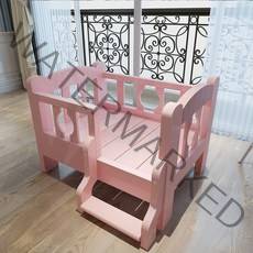 아트미니 강아지 침대 단단한 나무 반려견 소형/중형/대형/특대형, 3_빈티지 블루