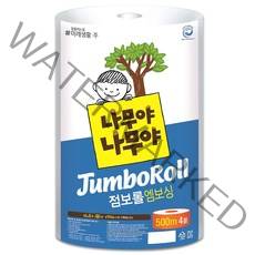 나무야나무야 점보롤 엠보싱 1겹 500m, 4롤, 1개