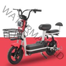 전동자전거 소형 전기 이륜 장거리 배달 전동, 48V, 블랙(표준) 12A 65 km