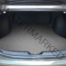 아이빌 더뉴 아반떼AD 자동차 트렁크 카본 고무매트, 블랙테두리, (18년-20년)