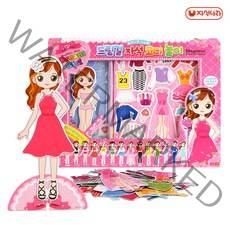 자석나라 드림걸 자석 코디 놀이, 혼합 색상