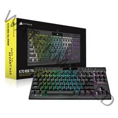 커세어 K70 RGB TKL 챔피언 시리즈 기계식 키보드 저소음 적축, 텐키리스, RGP0071