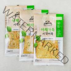 고래사어묵 야채가득 사각어묵, 225g, 3개