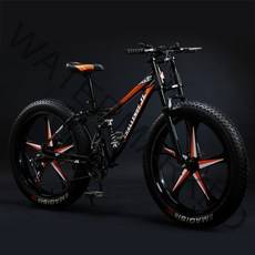 바퀴 큰 자전거 두꺼운 팻바이크 MTB 광폭타이어, 24단, 24인치, M