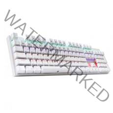 앱코 HACKER 한영 이중사출 키캡 레인보우 LED 게이밍 기계식 키보드 청축, K640, 화이트
