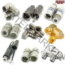 더블스피드 TV 동축 안테나선 연결중계기 분배기 안테나 케이블 커넥터 젠더, AE0032