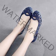 내추럴 트렌디 통기성 좋은 젤리 플랫 슈즈