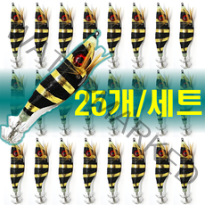 예피싱 25개입 왕눈이 에기 세트 쭈꾸미 갑오징어 문어채비 야광애기, YF25