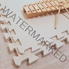 [심플리매트] 60cm*60cm 4장 1세트 1.2m*1.2m 설치 거실 아기 놀이 놀이방 바닥 퍼즐 플레이 유아 매트 셀프 시공, 라이트그레이, 10미리