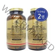 솔가 에스터-C 플러스 1000mg 비타민 C 타블렛 글루텐 프리 비건, 180개입, 2개