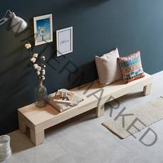 나무뜰 웰 편백나무 400 원목 베드벤치 FMF170C, 네추럴