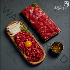 숙성이야기 소고기 육회 육사시미 (소스포함) 500g 국내산 냉장 뭉티기 우둔살 당일작업, 육사시미(고추장맛소스)