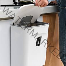 킵클린 벽걸이휴지통 걸어두는 쓰레기통, 브라운