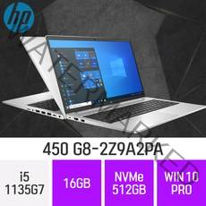 HP 프로북 450 G8-2Z9A2PA, 16GB, 512GB, 윈도우 포함