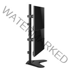 카멜마운트 폴타입 세로형 듀얼 모니터 스탠드 FMS-32V, 블랙