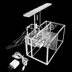 미니섬프어항 섬프어항 acrylic fish tank free water box led, 투명한
