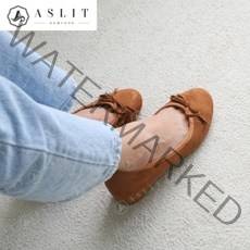 애슬릿 애슬릿 여성 키높이 웨지 리본 플랫 슈즈 단화 5cm