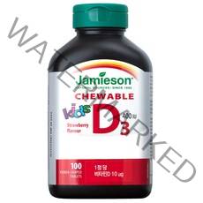 자미에슨 키즈 츄어블 비타민D 400IU 딸기맛, 100정, 1개