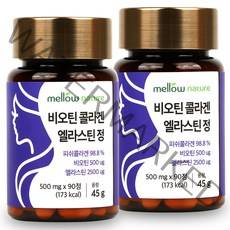 비오틴 저분자 피쉬 콜라겐 엘라스틴 정, 2개, 90정