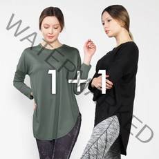 2장 세트 요가복 상의 롱티 빅사이즈 필라테스 상의 긴팔 운동복 루즈핏 힙커버 데일리