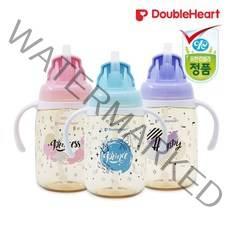 더블하트 마그마그 PPSU 빨대컵 270ml, 해피