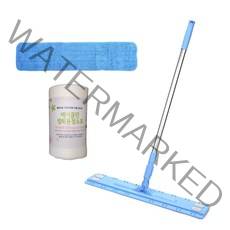에이클린 대형(60cm)청소밀대걸레+극세사분섬사물걸레패드1장+일회용청소포 30m1롤(47매), 스카이