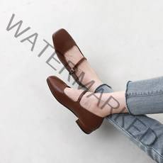 사각코 메리제인 로우힐 플랫슈즈(2.0cm) 9154