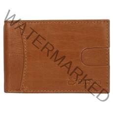 정품 가죽 슬림 수제 미니멀리스트 전면 포켓 바이폴드 지갑 RFID 차단 머니 클립 Rfid 블랙