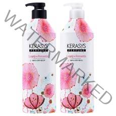 케라시스 러블리 앤 로맨틱 퍼퓸 샴푸 600ml + 린스 600ml 세트, 1세트