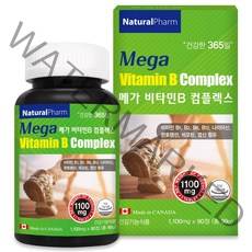 네추럴팜 메가 비타민b 컴플렉스 고함량비타민b 8가지 비타민b군 건강기능식품, 1100mg x 90정, 90정