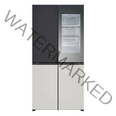 [색상선택형] LG전자 디오스 오브제컬렉션 상냉장 크래프트아이스 4도어 냉장고 메탈 빌트인타입 604L 방문설치, M623MBG372S, 블랙(상단), 그레이(하단)