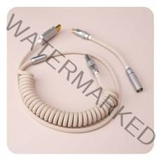 커스텀 항공 케이블 키보드 GC 오트밀 우레탄 스프링형 USB, Micro