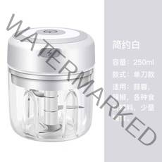 푸드프로세서 야채다지기 초고속블랜더 마늘믹서기 전기 식품 분쇄기 분쇄기 초퍼 usb 잼, 흰색 250ml