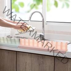 사용편리 손쉬운 흡착식 물튐방지 실리콘 싱크대 물막이, 핑크