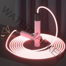 비라이프 야광 LED 줄넘기 건전지 4개 증정, 01 핑크 LED 줄넘기