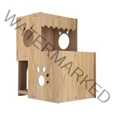 냥이 3면 밀폐 독립적 숨숨집 스크래쳐 반려묘스크래쳐