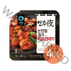 [청정원] 안주야 매운껍데기 180g x 4개, 없음, 상세설명 참조