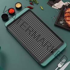 가정용 전기불판 전부치는팬 냄새안나는 와일드 한혜진 불판 고기판 박세리 꼬치구이 전기그릴, 538x280mm, 그린