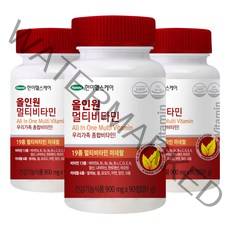 한미헬스케어 올인원 멀티비타민, 90정, 3개