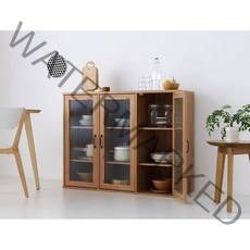 레트로 옛날찬장 원목그릇장 빈티지팬트리 주방 미닫이 사토가구 크녹스훌트 니케뷔 이케아, 미들브라운, 2문