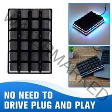 USB 사용자 정의 키보드 프로그래밍 매크로 게임 포토샵 키패드 기계식 레드 스위치 24 키 블랙 키보드, 한개옵션2, 한개옵션0, 한개옵션1